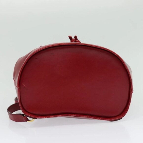 Salvatore Ferragamo Vala Backpack Leather Red Gold Auth 138862 - Picture 8 of 14